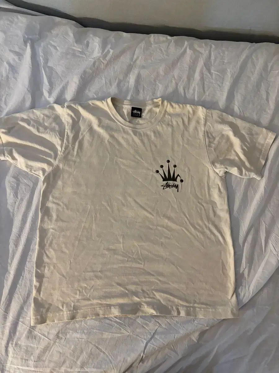 STUSSY クラウン 白 半袖Tシャツ