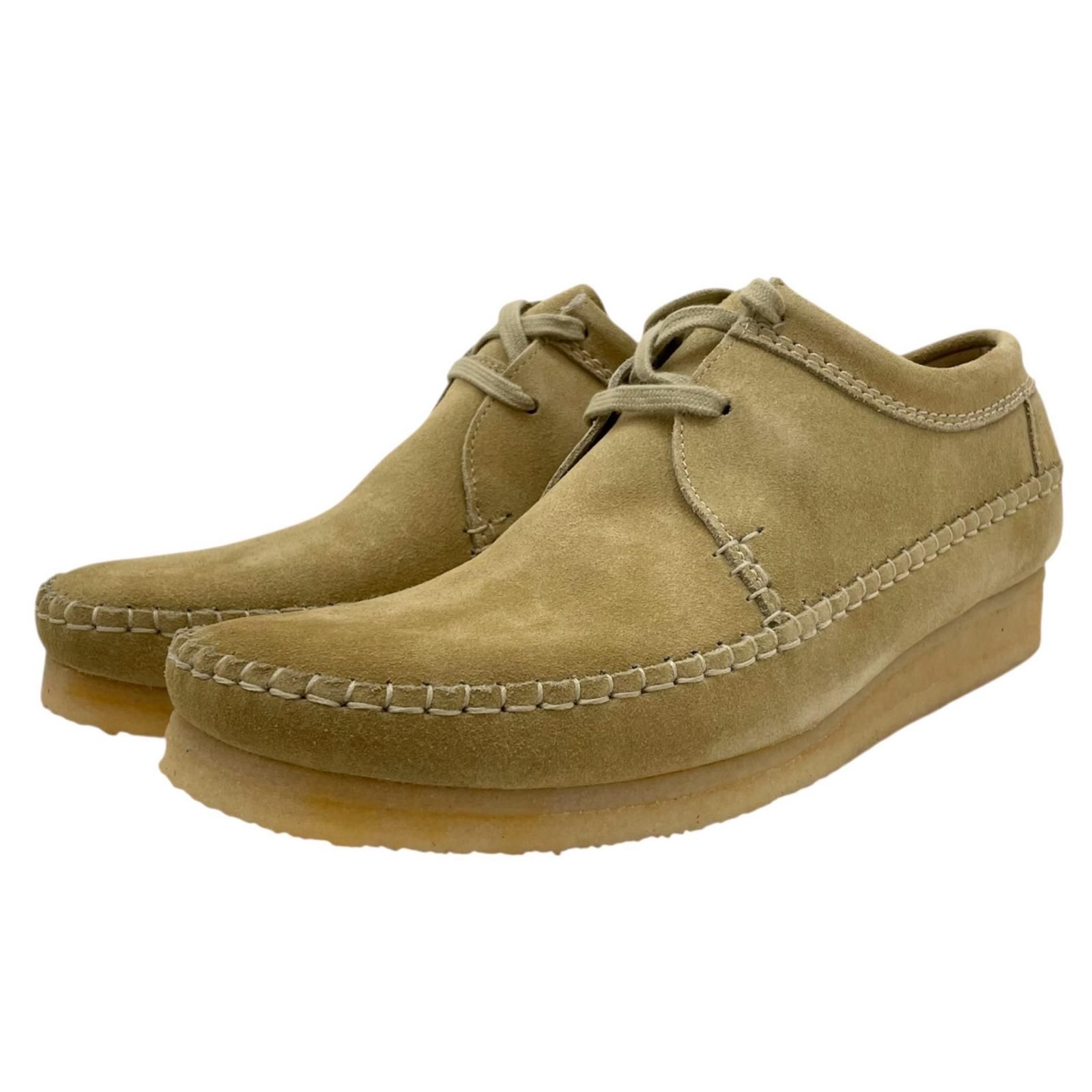 【中古】Clarks | クラークス Weaver モカシンシューズ ベージュ 27.5cm【尾張小牧店】