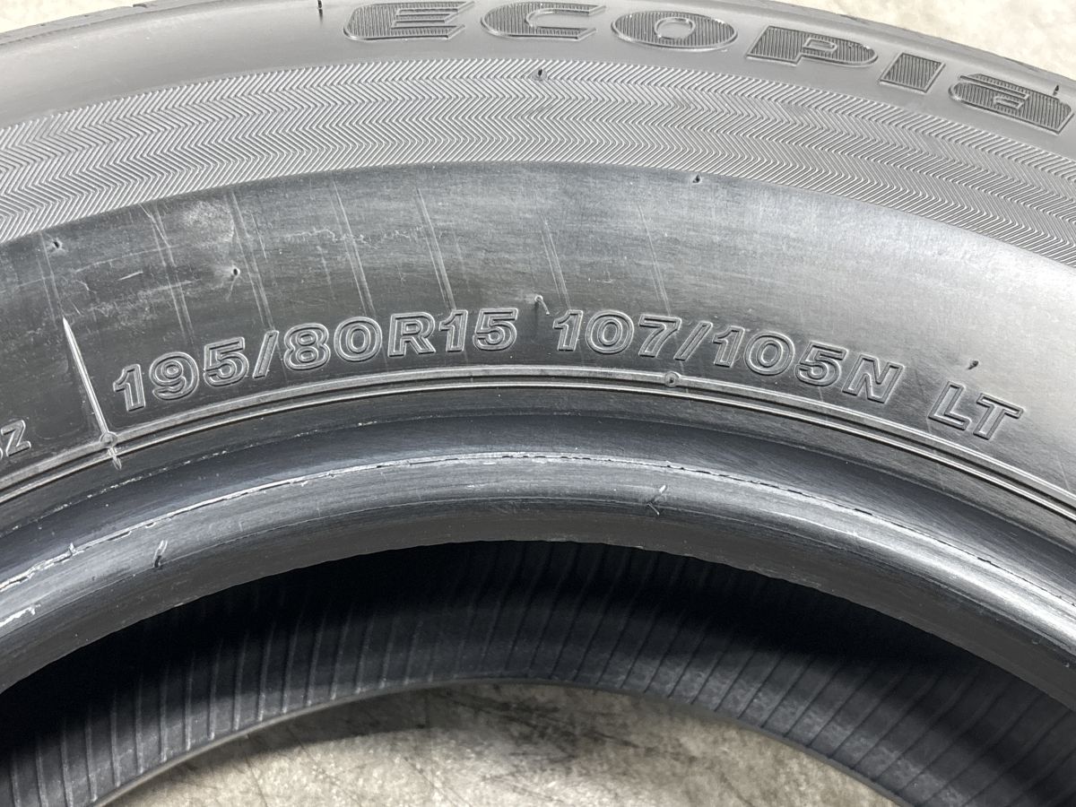 バリ溝 新車外し】ブリヂストン エコピア RD613 195/80R15 LT 4本