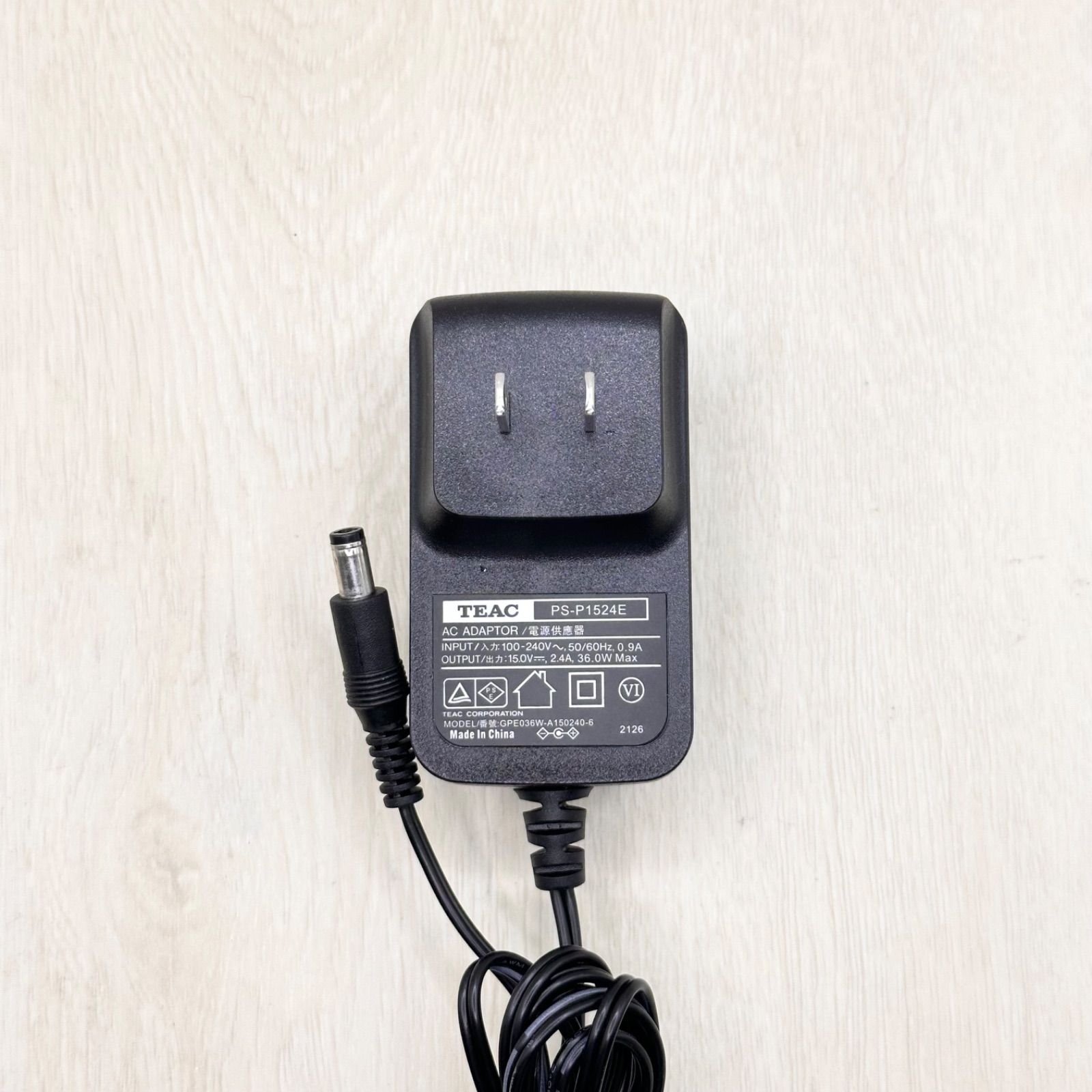 PS-P1524E TEAC TASCAM タスカム 純正 ACアダプター VL-S3 VL-S3BT