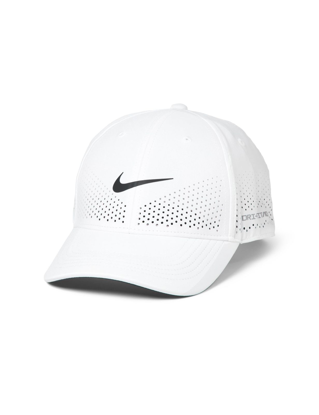 Nike ユニ 大人用 Dri-Fit ADV Club ストラクチャードスウッシュキャップ, ホワイト/ブラック, Small-Medium