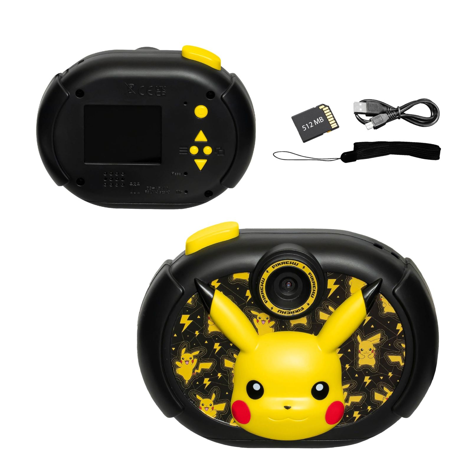 ekids ポケモン キッズカメラ SDカード付き ビデオ録画付き子供用デジタルカメラ ポケモンギフトファンのためのデジタルステッカー内蔵