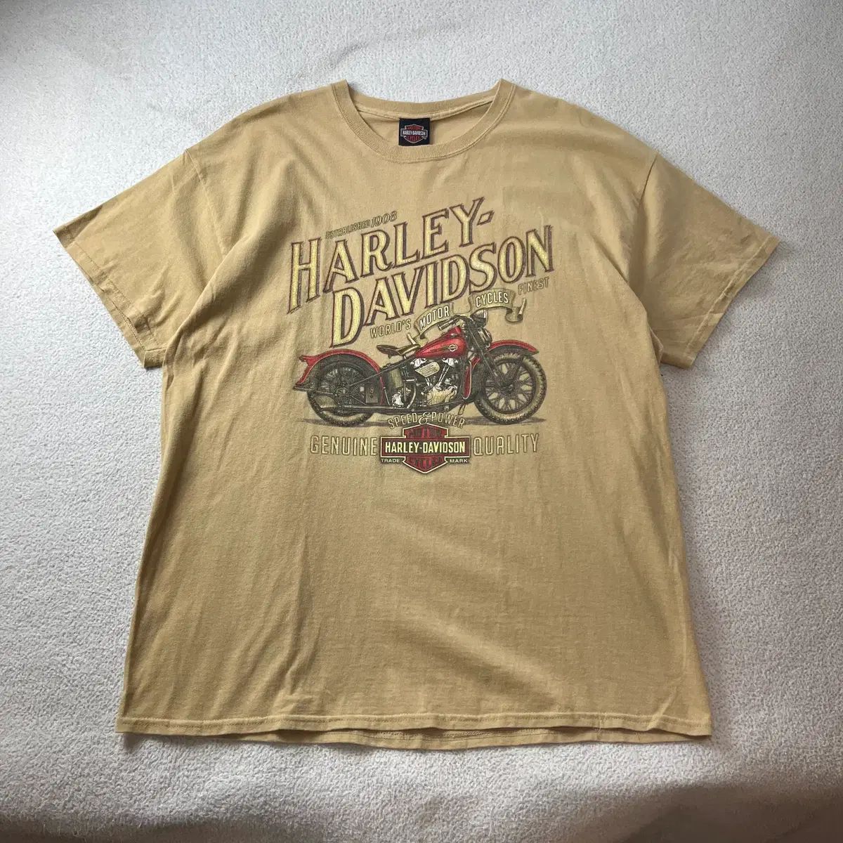 105 ハーレーダビッドソン 90s ビックプリンティング 半袖 Tシャツ