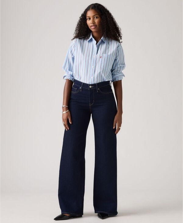 リーバイス レディース ボトムス デニムパンツ ジーンズ Levis Womens 318 Shaping StellarStretch WideLeg Jeans 30 Darkest Sky 17,626円