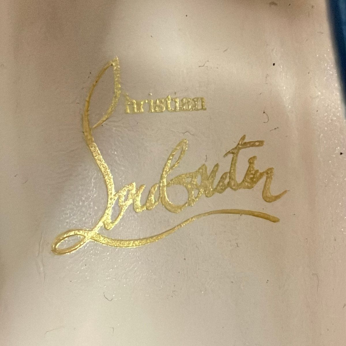 Christian Louboutin ウェッジソールロゴワッペン ルブタン38 CHRISTIAN LOUBOUTIN(クリスチャンルブタン) パンプス 38 レディース