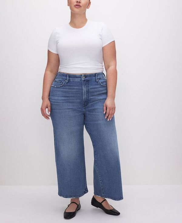 グッドアメリカン レディース ボトムス デニムパンツ ジーンズ Good American Womens HighRise WideLeg Palazzo Jeans Indigo インディゴ