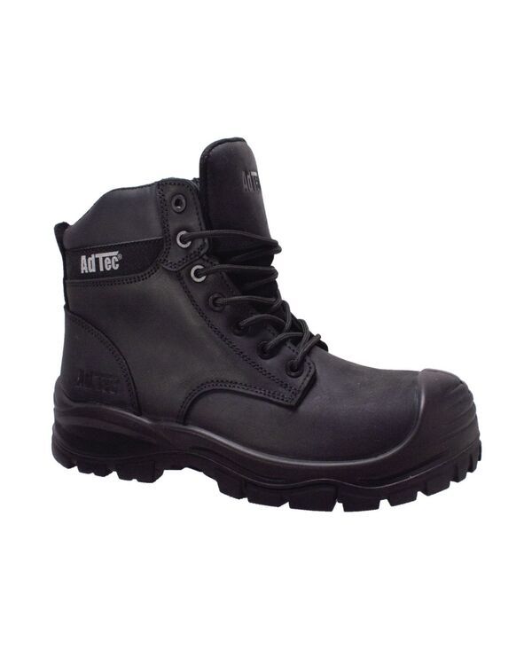 アドテック メンズ シューズ ブーツ・レインブーツ AdTec Mens 6 Waterproof Composite Toe Work Boot Black ブラック