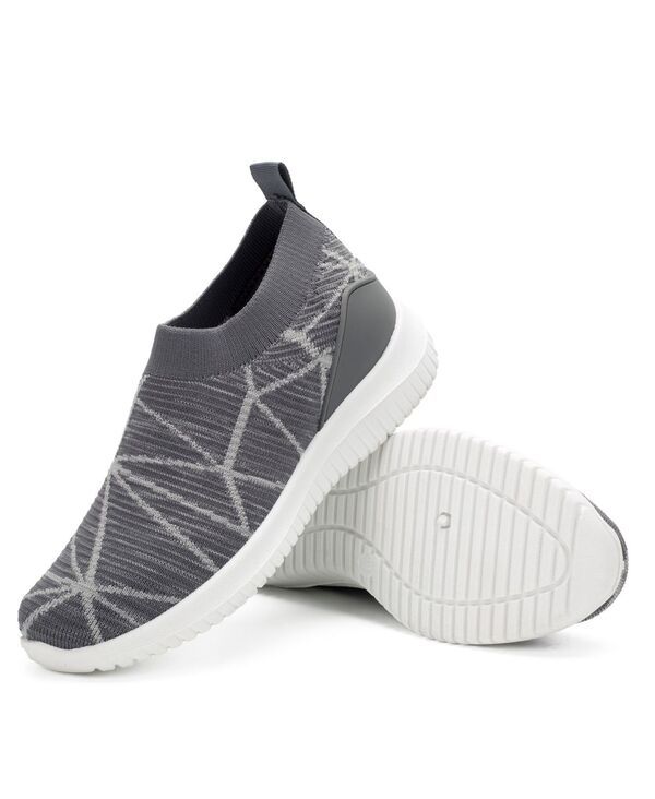 ミオマリオ レディース シューズ スニーカー メッシュ Mio Marino Womens Casual Slip On Sneakers with Breathable Mesh Gray グレー