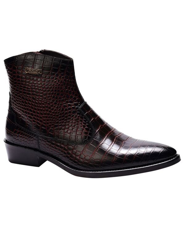 カルロスサンタナ メンズ シューズ ブーツ・レインブーツ Carlos by Carlosantana Mens Zappa Cowboy Fashion Boots Croco Brown ブラウン