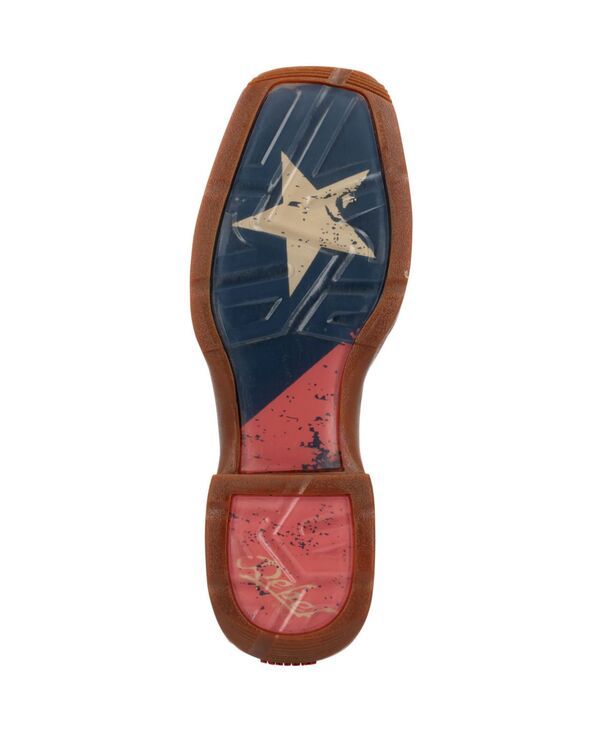 ドゥランゴ メンズ シューズ ブーツ・レインブーツ Durango Mens Rebel by Texas Flag Western Boot Dark brown and texas flag ブラ