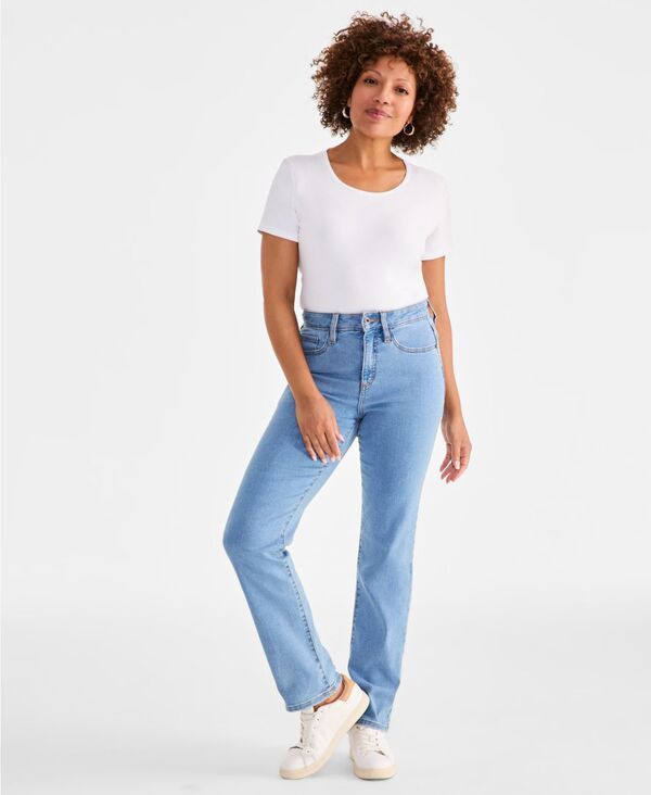 スタイルアンドコー レディース ボトムス デニムパンツ ジーンズ Style Co Womens High Rise StraightLeg Jeans Regular Short and Long