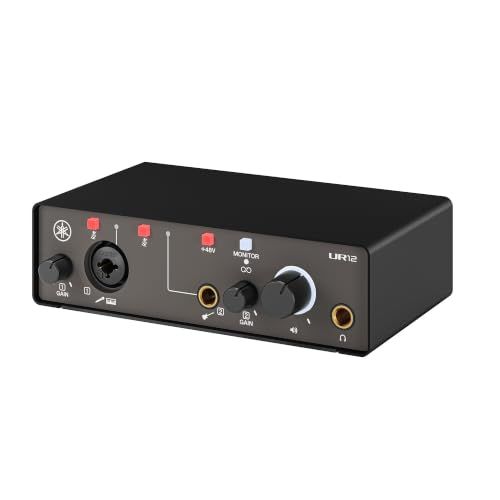 ヤマハ YAMAHA USB2.0 オーディオインターフェース 24bit/192kHz 2イン/2アウト 音楽制作 レコーディング 配信 ループバック機能 ブラック UR12MK3 B★ 482efe36