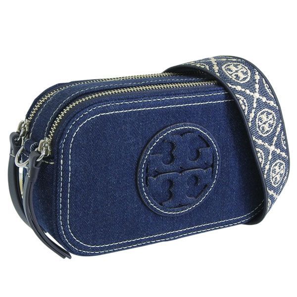 トリーバーチ バッグ レディース ショルダーバッグ ミラー ミニ デニム ローヤルネイビー MILLER DENIM MINI CROSSBODY BAG 169246 403 TORY BURCH