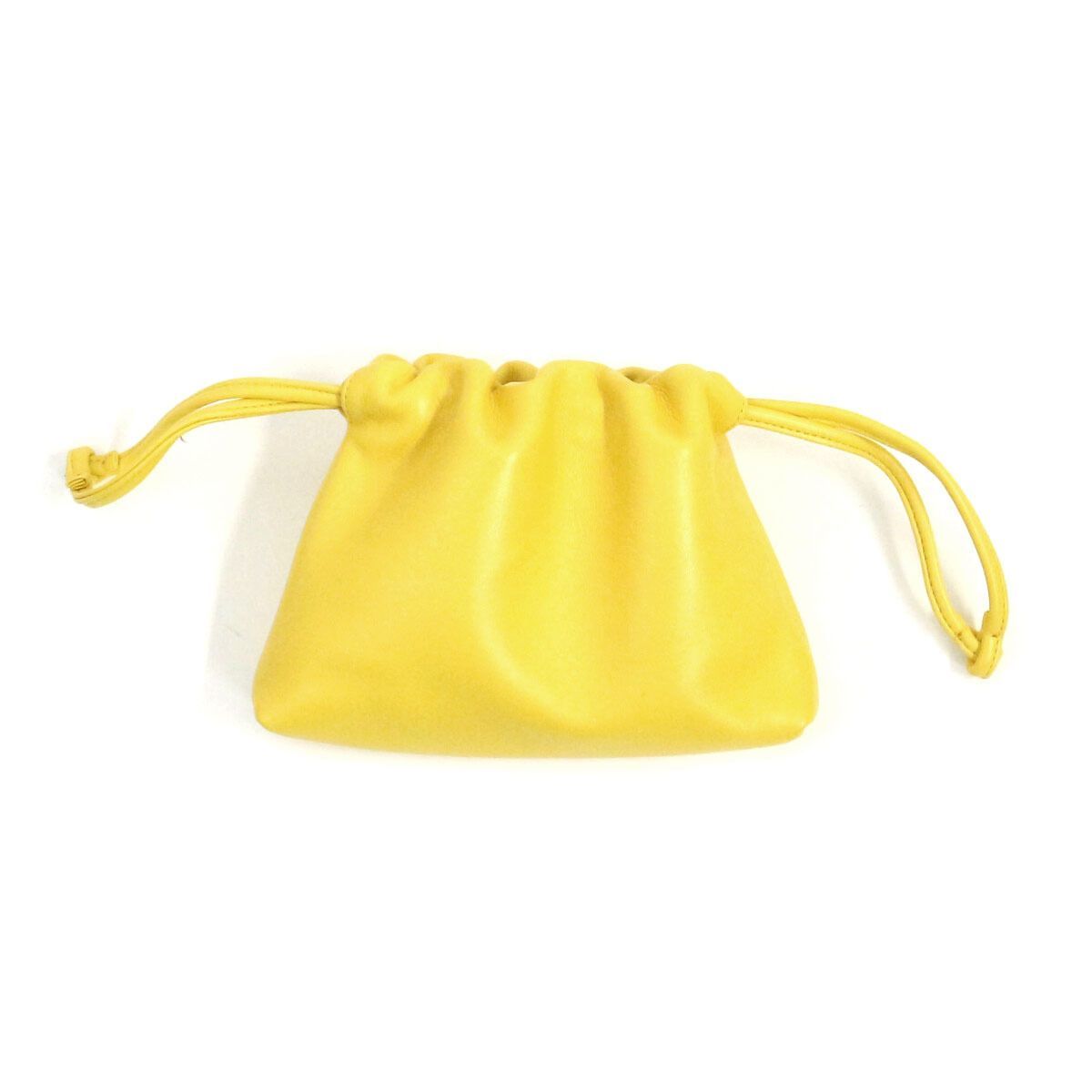 ARTS&SCIENCE取り扱い NOWHOW STUDIO ナウハウ スタジオ POUCH ラムスキンレザー巾着ポーチ / ミニバッグ イエロー