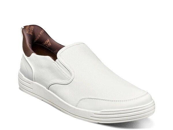 ノンブッシュ メンズ シューズ スリッポン・ローファー スニーカー Nunn Bush KORE City Walk EZ HandsFree SlipOn Sneaker Mens White ホワ