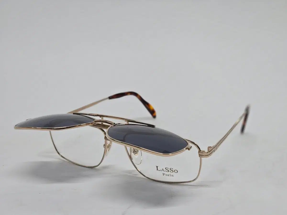 LASSO パリ メタル サングラス クリップオン メガネ 幅138mm