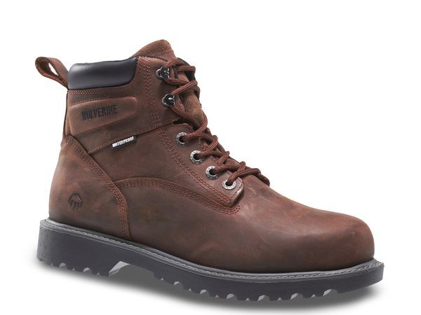 ウルヴァリン メンズ シューズ ブーツ・レインブーツ Tシャツ ブーツ Wolverine Floorhand Steel Toe Work Boot Dark Brown ブラウン