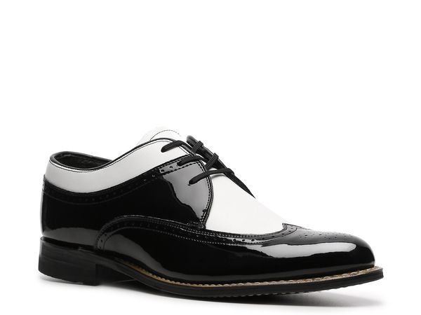 ステイシーアダムス メンズ シューズ オックスフォード ウィングチップ Stacy Adams Dayton Wingtip Oxford BlackWhite ホワイト