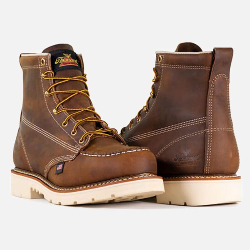 ソログッド メンズ シューズ ブーツ・レインブーツ Thorogood Mens American Heritage 6 Inch Crazyhorse Safety Toe Moc Toe Maxw