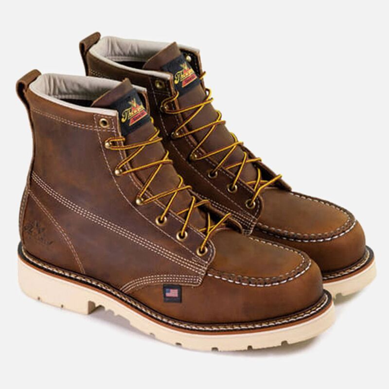 ソログッド メンズ シューズ ブーツ・レインブーツ Thorogood Mens American Heritage 6 Inch Crazyhorse Safety Toe Moc Toe Maxw