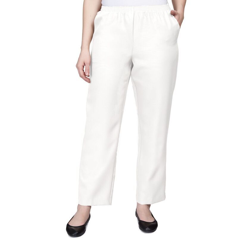 アルフレッド ダナー レディース ボトムス カジュアルパンツ プチ Petite Alfredunner Classic PullOn StraightLeg Pants White ホワイト