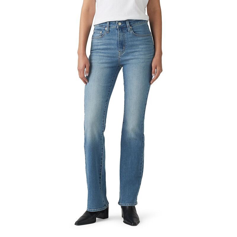 リーバイス レディース ボトムス デニムパンツ ブーツカット ブーツ ジーンズ Womens Levis 725 High Rise Bootcut Jeans Eternal Mid Indigo