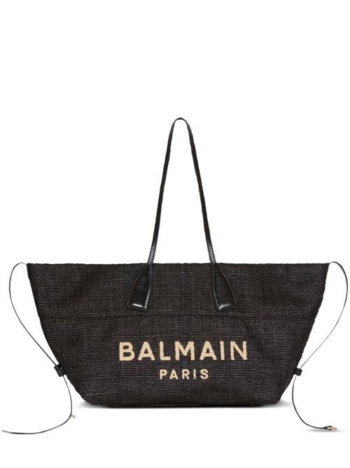 BALMAIN TRACK ラフィア トート 送料無料