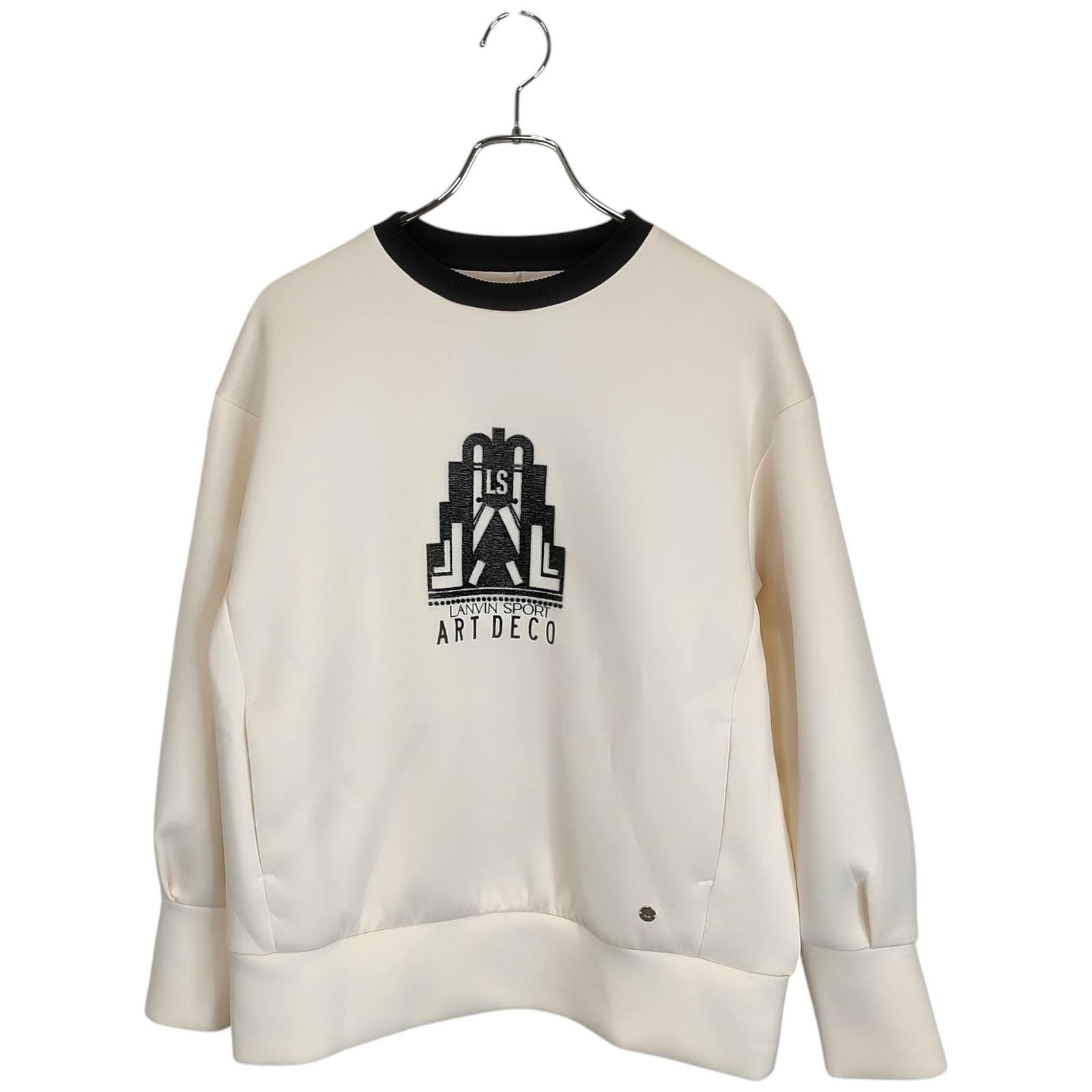 LANVIN ランバン SPORT アールデコ100周年 ダンボール ニット プルオーバー VG5FSW61L 42 ホワイト レディース