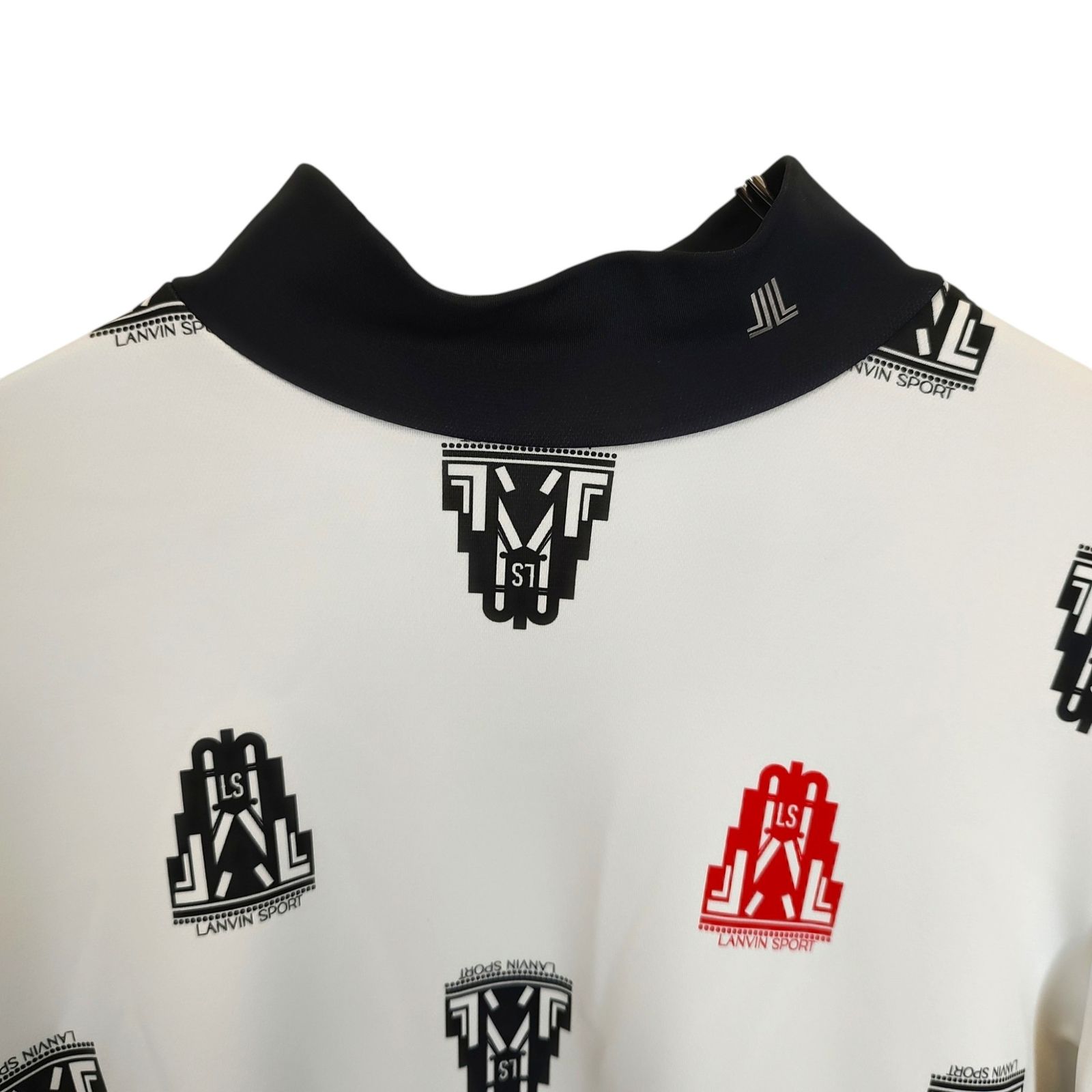 LANVIN ランバン SPORT L/S Mock Neck Shirt アールデコ100周年 総柄