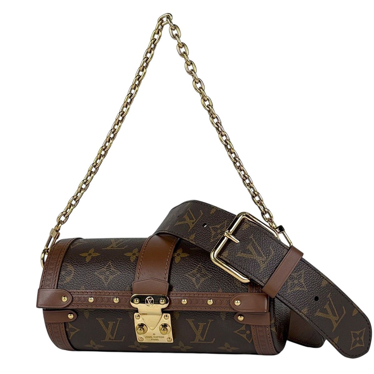 ルイ・ヴィトン Louis Vuitton パピヨントランク 2WAY ショルダーバッグ ハンドバッグ モノグラム ブラウン M57835 レディース 【中古】