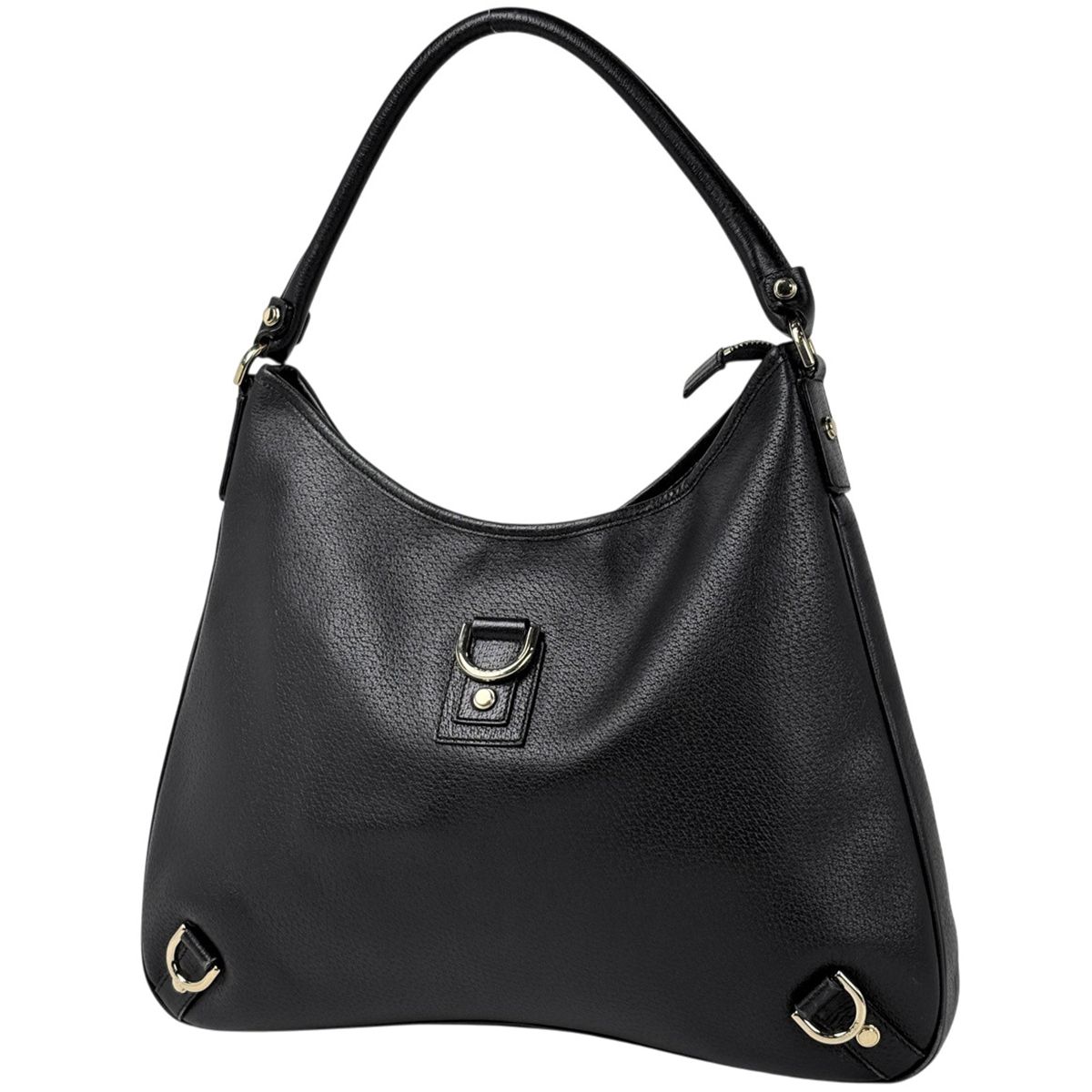 グッチ GUCCI ロゴ ショルダーバッグ アビー レザー ブラック 130737 レディース 【中古】