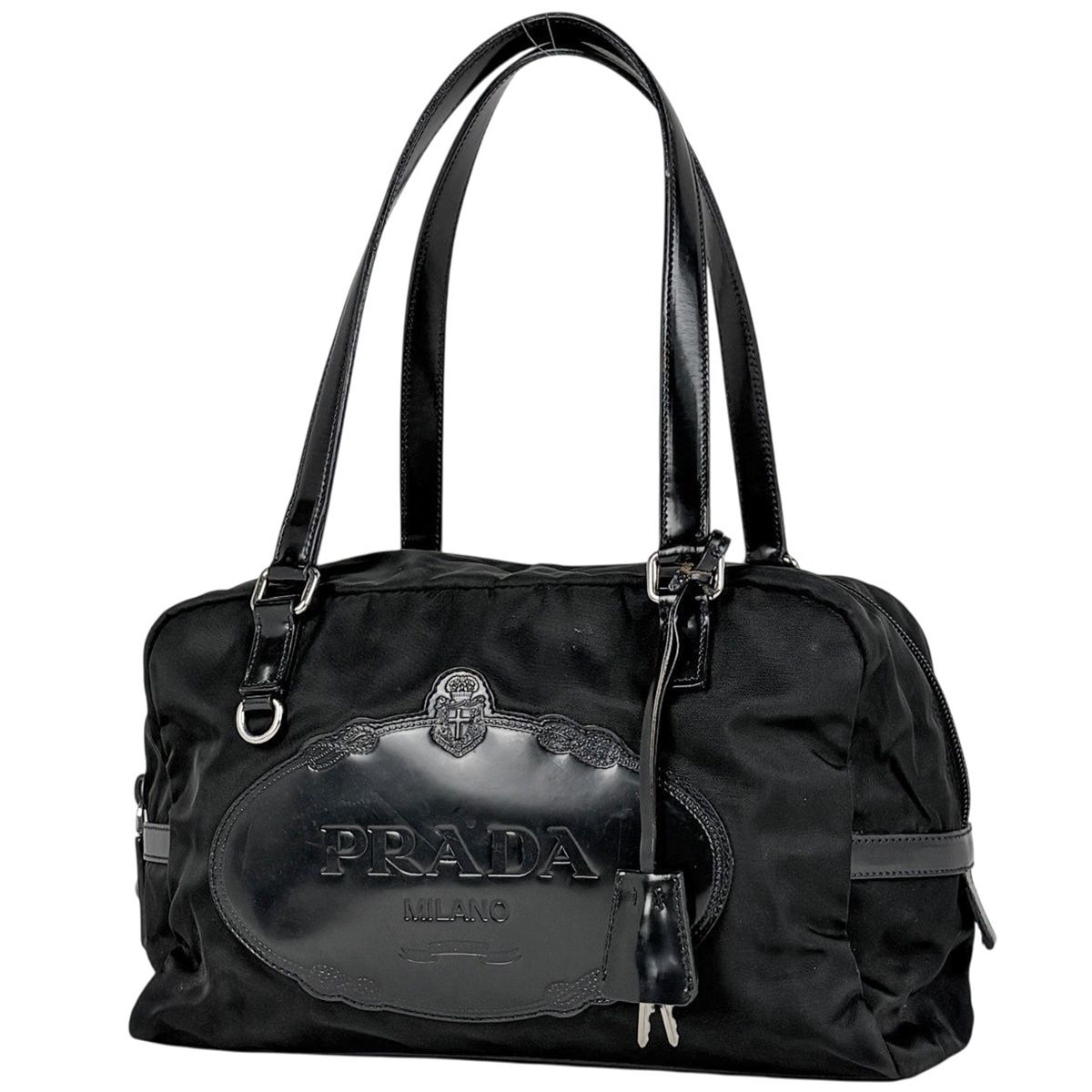 プラダ PRADA ロゴ ハンドバッグ ナイロン ネロ(ブラック) レディース 【中古】