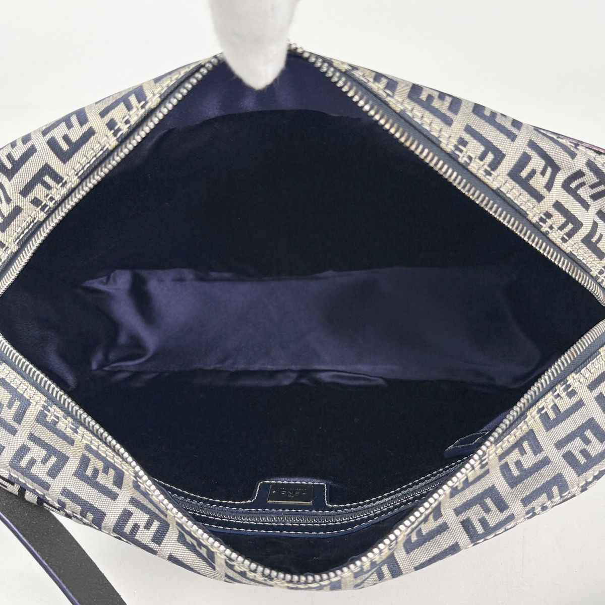 FENDI フェンディ　ハンドバッグ　ズッキーノ柄　ネイビー　オールド FENDI フェンディ ハンドバッグ ズッキーノ柄 ネイビー オールド FENDI