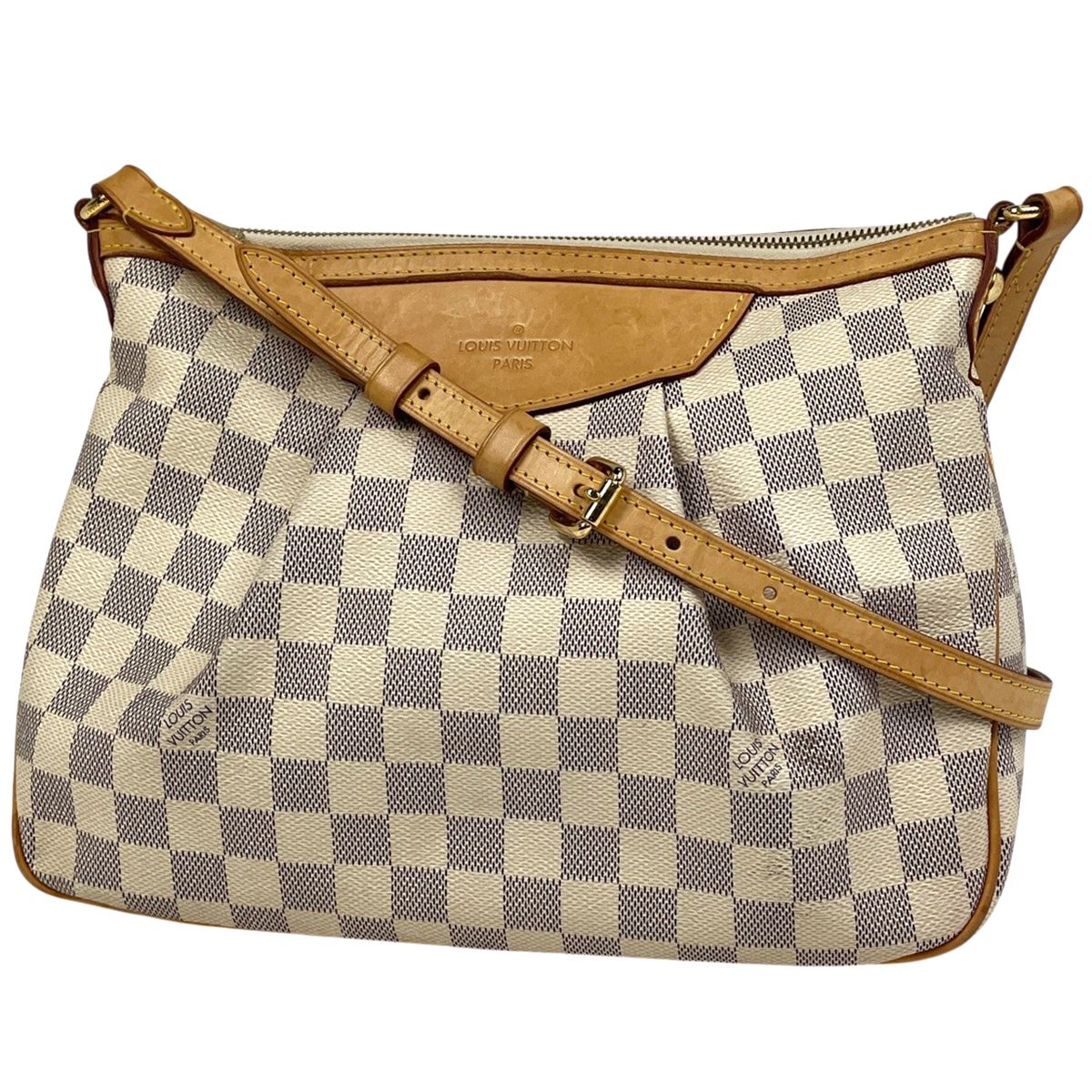 ルイ・ヴィトン Louis Vuitton シラクーサPM 斜め掛け 肩掛け ショルダーバッグ ダミエアズール ホワイト N41113 レディース 【中古】