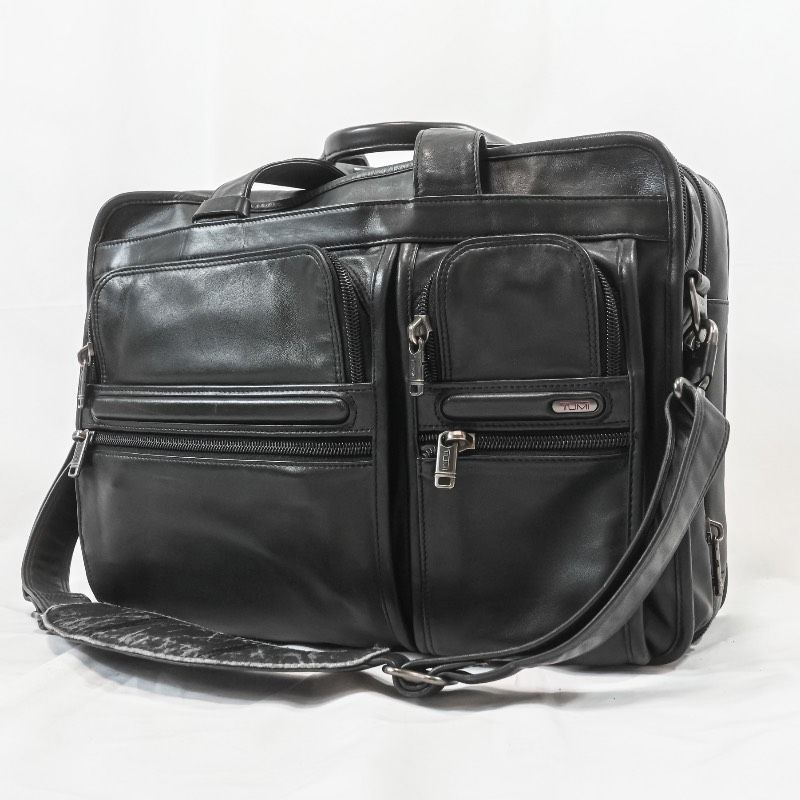 TUMI トゥミ 96141DH オールレザー ショルダーバッグ エクスパンダブル ブラック 2WAY ビジネスバッグ