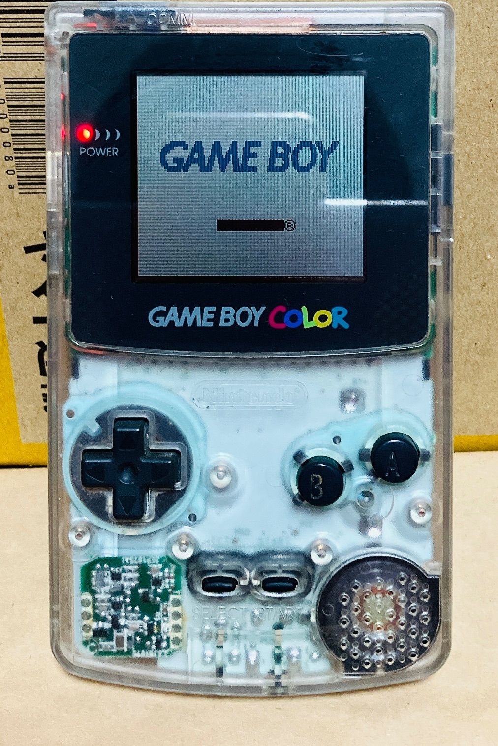 【電源確認済み】ゲームボーイカラー クリア 本体のみ 任天堂【ジャンク扱い】