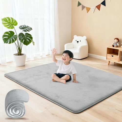 Huloosleep 極厚 プレイマット 厚手 3.5cm厚 防滑 防音 コーラルフリース 寝室 床暖房対応mt e045ce8f