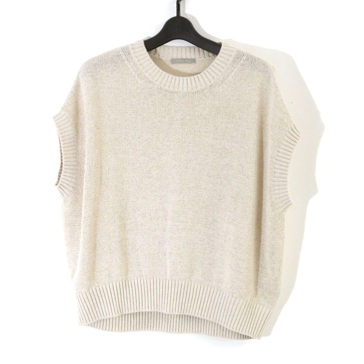 theory luxe セオリーリュクス 25SS Bozz Aubree Sweater コットンリネンニットベスト 38 03-5201750