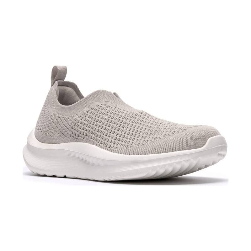 クラークス レディース シューズ スニーカー ニット Clarks Cloudstepper Solevana Womens Knit SlipOn Shoes Pale Gray グレー