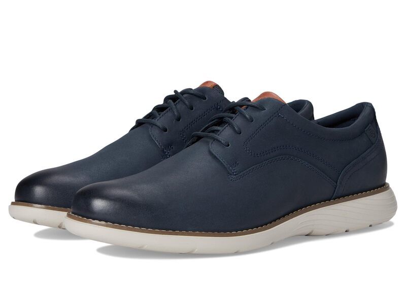 ロックポート メンズ シューズ オックスフォード Rockport Garett Plain Toe Dark Blue Leath ブルー