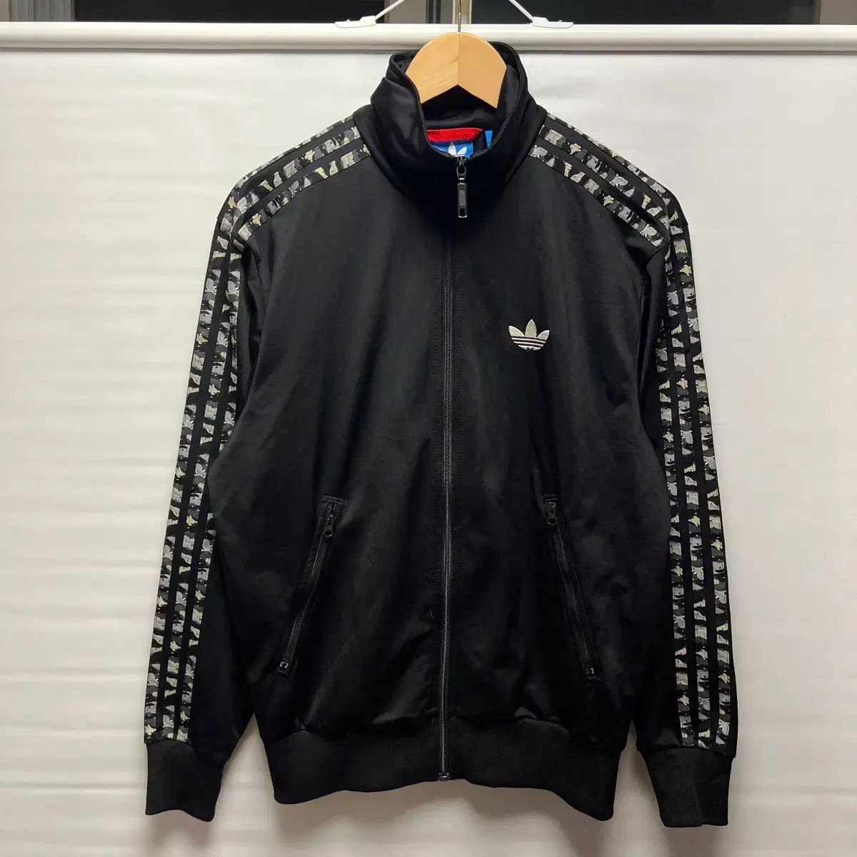 正規品/95 アディダス ファイヤーバード ブラック カモ ミリタリー トラックジャージ/ジャージ