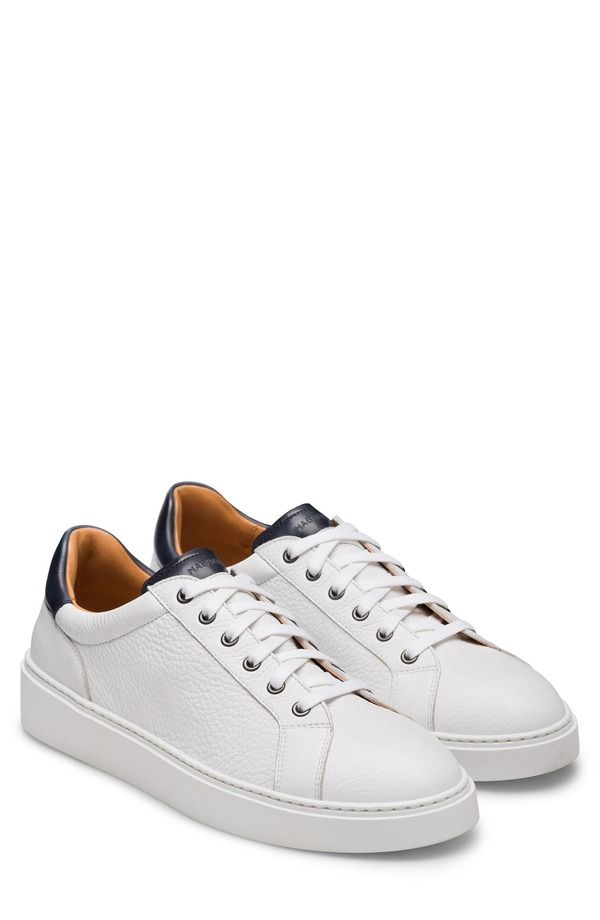マグナーニ メンズ シューズ スニーカー レザー Magnanni Camino Low Leather Sneakerugo White Navy ホワイト