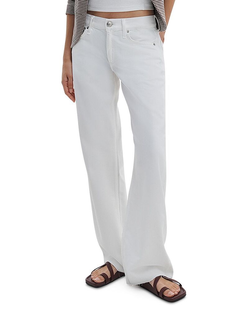 ラグアンドボーン レディース ボトムス デニムパンツ ローライズ ジーンズ rag bone Saige Low Rise Straight Jeans White ホワイト