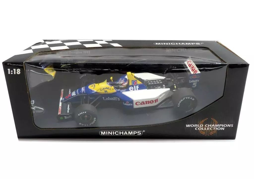 【中古】ミニカー 1/18 ウイリアムズ ルノー FW14B N. マンセル ワールドチャンピオン 1992(ブルー×イエロー×ホワイト) [186920005]