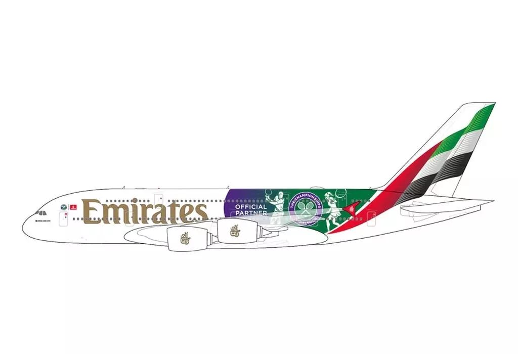 【中古】ミニカー 1/400 A380-800 エミレーツ航空 ”Wimbledon - Official Partner” A6-EOE [GJUAE2283]