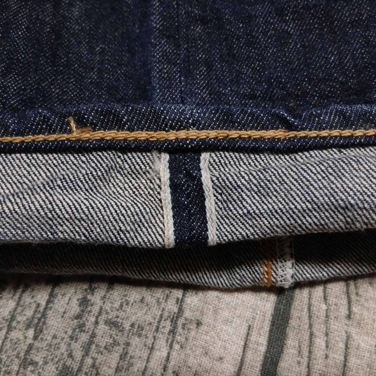 W38】 バレンシア製 LEVI'S 501XX 1947 レザーパッチ 濃紺 555 47501