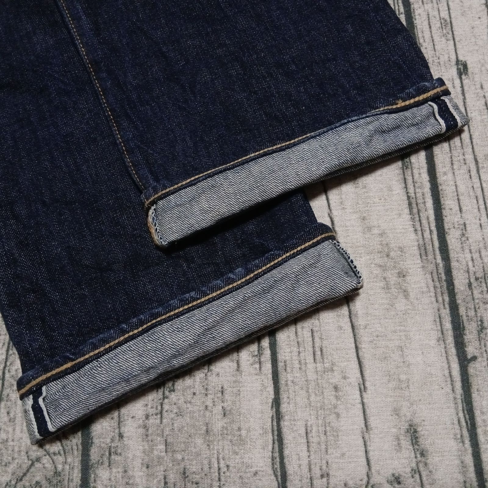 W38】 バレンシア製 LEVI'S 501XX 1947 レザーパッチ 濃紺 555 47501