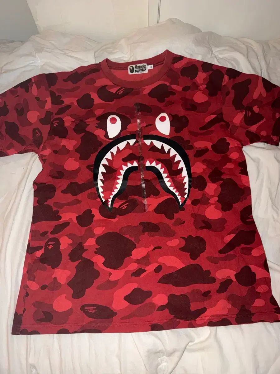 A BATHING APE ベイプ シャーク カモフラージュ半袖Tシャツ XL