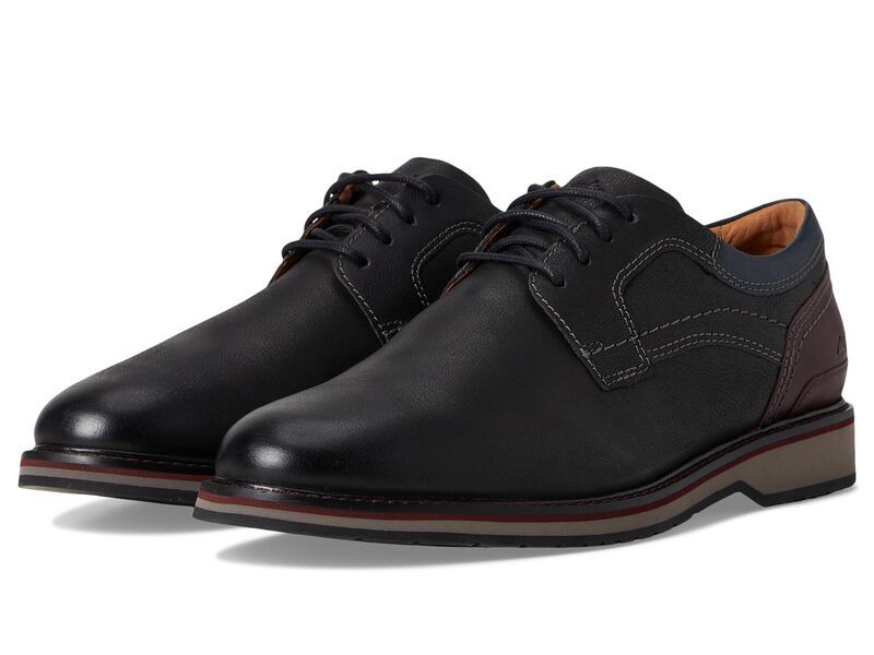 クラークス メンズ シューズ スニーカー Clarks Monahan Plain Black Leather ブラック