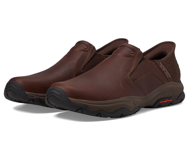 スケッチャーズ メンズ シューズ スニーカー SKECHERS Craster Lanigan Hands Free SlipIns Red Brown レッド
